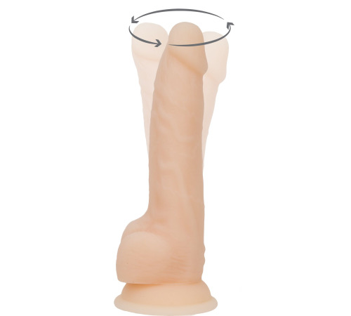 Фаллоимитатор с вибрацией и ротацией Naked ADDICTION James 8″ Rotating & Vibrating Dong, пульт ДУ