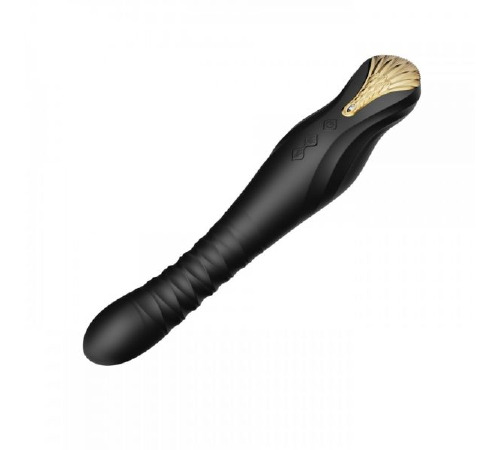 Вібромасажер з фрикціями та керуванням зі смартфона ZALO KING, Obsidian Black