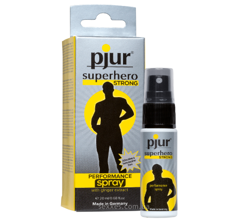 Пролонгирующий спрей pjur Superhero Strong Spray 20 ml, с экстрактом имбиря, впитывается в кожу
