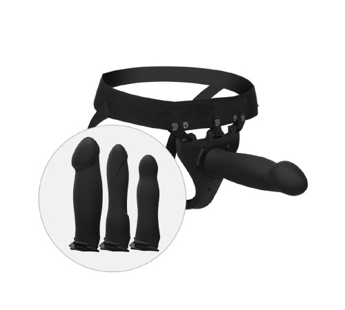 Набір для страпона з вібрацією Doc Johnson Body Extensions - BE Naughty - Black