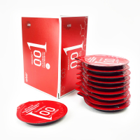 Презервативы ультратонкие Double Benefit 0.01 Красные 10 шт, с согревающим эффектом