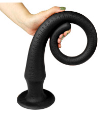 Силіконова анальна пробка довга, чорна, 60 см