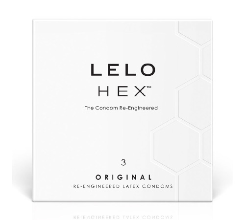 Презервативи LELO HEX Condoms Original 3 Pack, тонкі та суперміцні