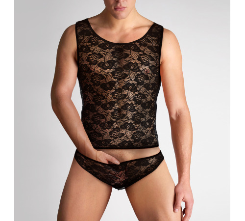 Прозрачный мужской кружевной набор 