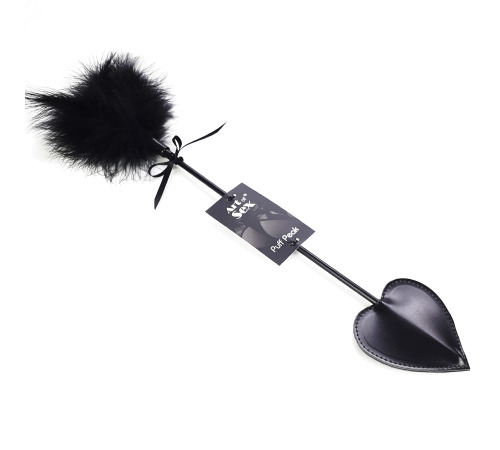 Щекоталка со шлепалкой Пика Art of Sex - Puff Peak, цвет Черный