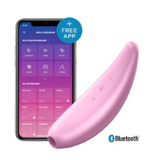 Мощный вакуумный клиторальный стимулятор Satisfyer Curvy 3+ с управлением через интернет