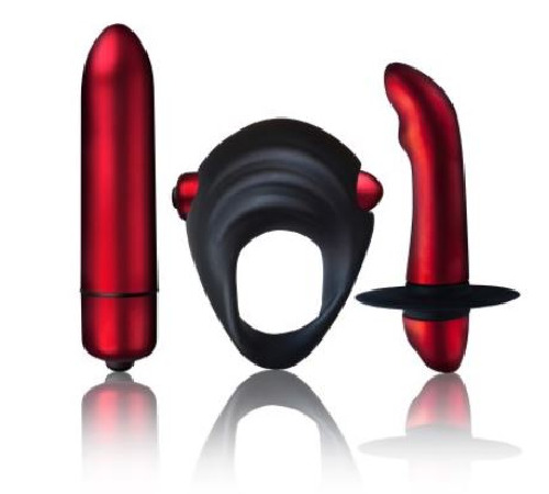Вибронабор Rocks Off Truly Yours: вибропуля, эрекционное виброкольцо и стимулятор простаты