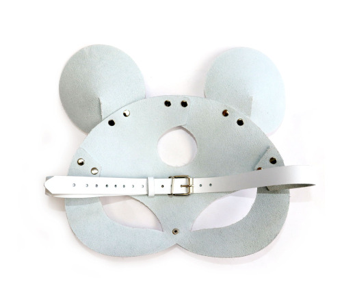 Кожаная маска мышки Art of Sex - Mouse Mask, цвет Белый