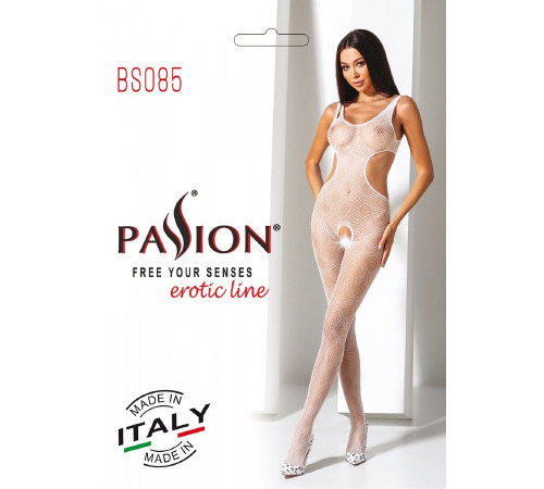 Эротический бодистокинг с рисунком Passion BS085 white