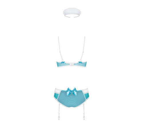 Еротичний костюм медсестри Obsessive 834-CST-6 L/XL, біло-блакитний