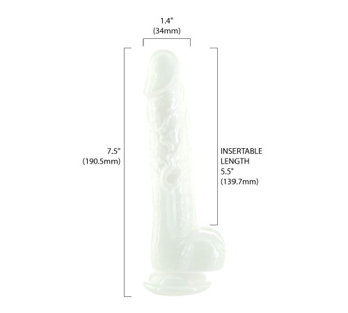 Перлинний фалоімітатор на присосці ADDICTION — Pearl by Addiction 7,5″ Dong, віброкуля в подарунок