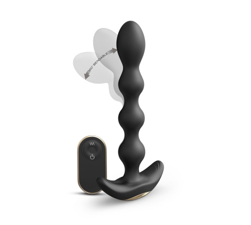 Анальный вибратор-бусы Dorcel FLEXI BALLS, гибкий ствол, пульт ДУ