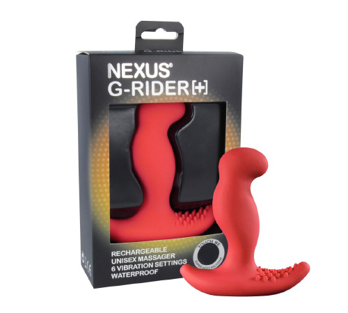 Массажер простаты с вибрацией Nexus G-Rider Plus Red, макс диаметр 3,8см, перезаряжаемый