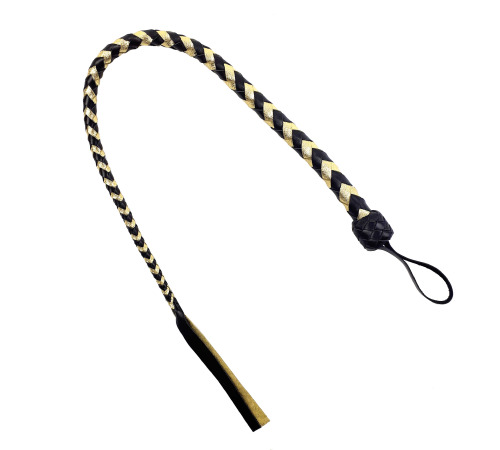 Плеть Снек Ручная работа 90 см черно/золотая