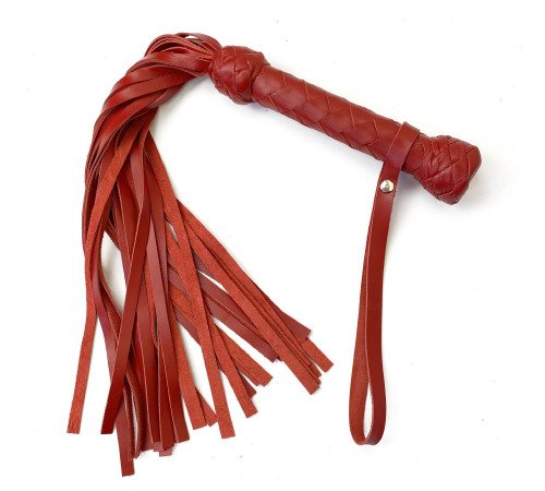 Флоггер маленький / мартинет, 30 хвостов по 35 см, цвет красный
