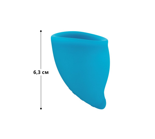 Менструальная чаша Fun Factory FUN CUP SIZE A, бирюзовая, многоразовая, диаметр 4 см, объем 20 мл