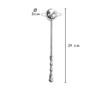 Анальний стимулятор, залізний, срібло, розмір L