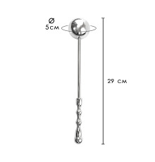 Анальный стимулятор, железный, серебро, размер L