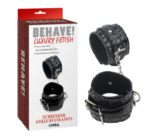 Поножі Chisa BEHAVE LUXURY FETISH Surrender ankle restraints