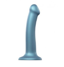 Насадка для страпона Strap-On-Me Mono Density Dildo Blue M, диам. 3,3см, однослойный силикон, гибкий