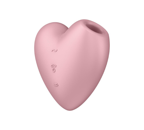 Вакуумный стимулятор-сердечко с вибрацией Satisfyer Cutie Heart Light Red