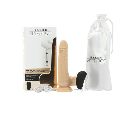 Фаллоимитатор с ротацией и пульсацией Naked ADDICTION The Freak 7,5″ Rotating & Thrusting Vibrating