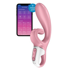 Смарт вибратор кролик Satisfyer Hug Me Pink, 2 мотора, диаметр 4,2см, широкая клиторальная часть