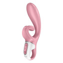 Смарт вибратор кролик Satisfyer Hug Me Pink, 2 мотора, диаметр 4,2см, широкая клиторальная часть