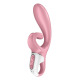 Смарт вибратор кролик Satisfyer Hug Me Pink, 2 мотора, диаметр 4,2см, широкая клиторальная часть