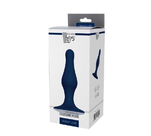 Анальна пробка CHEEKY LOVE SILICONE PLUG LARGE BLUE