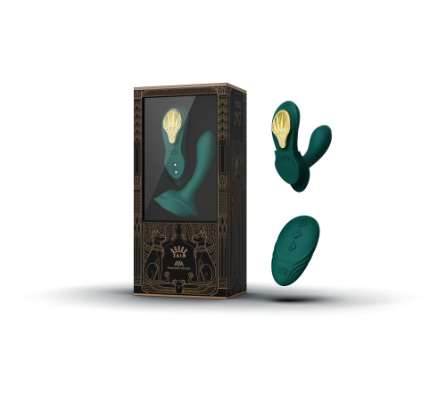 Смарт-вібратор у трусики Zalo - AYA Turquoise Green, насадка та пульт ДК