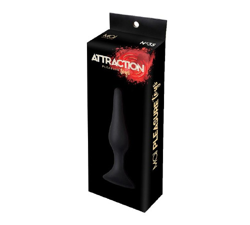 Анальна пробка з присоскою MAI Attraction Toys №35 Black, довжина 15,5 см, діаметр 3,8см