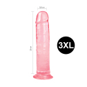 Гелевый реалистичный фаллоимитато Denis размер 3XL, Длина 29 см, Диаметр 5,6 см, Розовый