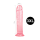 Гелевый реалистичный фаллоимитато Denis размер 3XL, Длина 29 см, Диаметр 5,6 см, Розовый