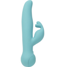 Вибратор-кролик Touch by SWAN - Trio Teal, сенсорное управление, ротация, диаметр 3,8 см