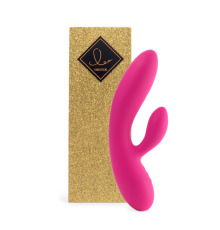 Гибкий вибратор кролик с двумя моторами FeelzToys Lea Rabbit Vibrator Rubine Red