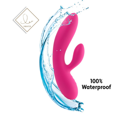 Гибкий вибратор кролик с двумя моторами FeelzToys Lea Rabbit Vibrator Rubine Red