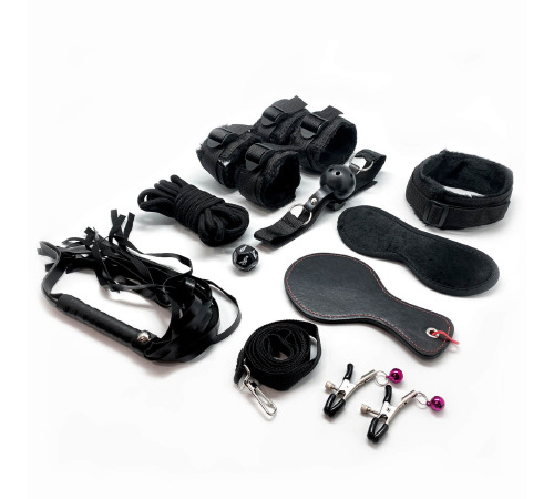 Набор для BDSM Alive FURY Black BDSM Kit, 10 предметов