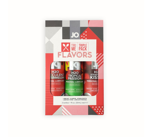 Набір System JO Tri-Me Triple Pack — Flavors (3×30 мл) три різні смаки оральних змазок