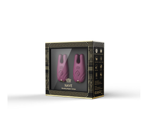 Смарт-вібратор для грудей Zalo - Nave Velvet Purple, пульт ДК, робота через додаток