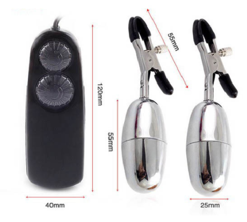 Зажимы для сосков с вибрацией и пультом