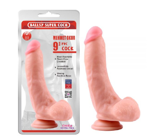 Фаллоимитатор с яичками на присоске Ballsy super cock 9 Chisa 