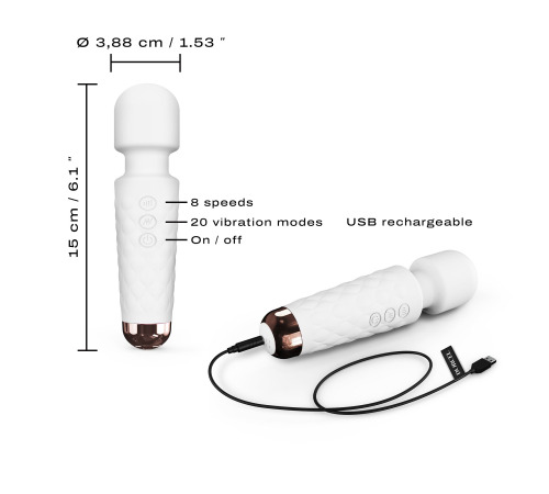 Минивибромассажер Dorcel Wand Mini Wanderful White