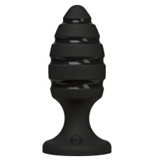 Анальний плаг зі спіральним каналом Doc Johnson Platinum Premium Silicone — The Blast — Black