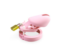 Мужской пояс верности, силиконовый, цвет Розовый