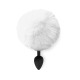 Силиконовая анальная пробка М Art of Sex - Bunny Tails Butt plug, Белый
