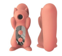 Вакуумний стимулятор з вібрацією KISTOY Miss UU Orange, іграшка 2-в-1