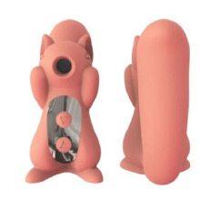 Вакуумный стимулятор с вибрацией KISTOY Miss UU Orange, игрушка 2-в-1