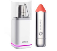 Віброкуля Leten The Second scented orange з індукційною зарядкою, водонепроникна, дуже потужна