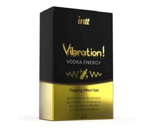 Жидкий вибратор Intt Vibration Vodka (15 мл), густой гель, очень вкусный, действует до 30 минут